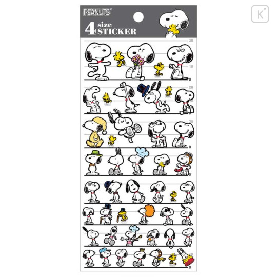 Japan Peanuts 4 Size Sticker - Snoopy / Cosplay - 1