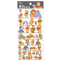 Japan Disney 4 Size Sticker - Winnie the Pooh / Friends