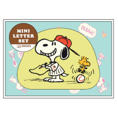 Japan Peanuts Die-cut Mini Letter Set - Snoopy / Smirk