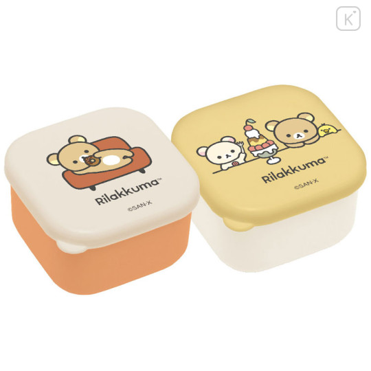 Japan San-X Mini Container 2pcs Set - Basic Rilakkuma Home Cafe - 1