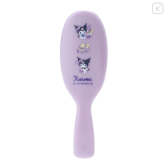 Japan Sanrio Hair Brush with Oil - Kuromi : Pastel - 1
