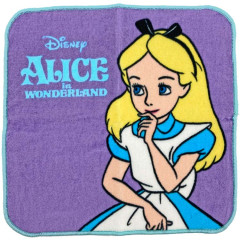 Japan Disney Petit Towel Handkerchief - Alice in Wonderland / Purple