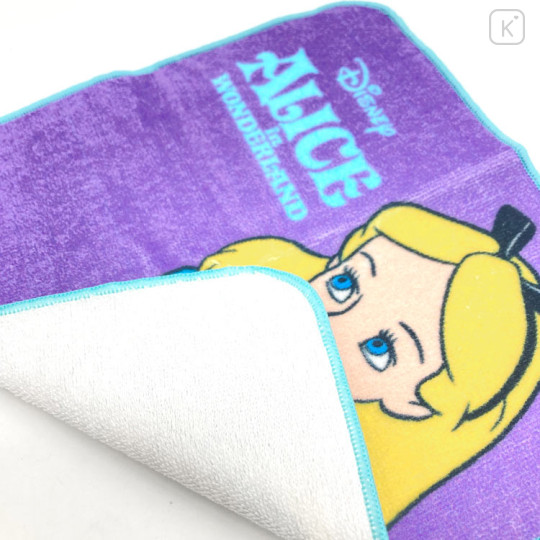 Japan Disney Petit Towel Handkerchief - Alice in Wonderland / Purple - 2