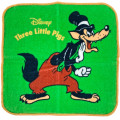 Japan Disney Petit Towel Handkerchief - The Three Little Pigs / Big Bad Wolf - 1