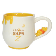 Japan Disney Mug with Nokkari Figure - Winnie The Pooh / Nap in Honey