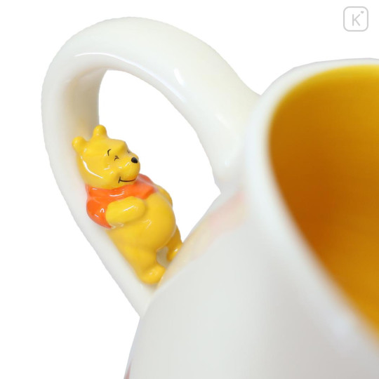 Japan Disney Mug with Nokkari Figure - Winnie The Pooh / Nap in Honey - 3