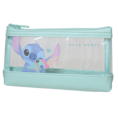 Japan Disney Clear Pen Case - Lilo & Stitch / Hug