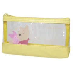 Japan Disney Clear Pen Case - Pooh & Piglet / Hug