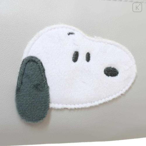 Japan Peanuts Fluffy Pen Case - Snoopy / Grey - 4