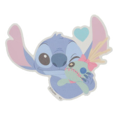 Japan Disney Vinyl Sticker - Stitch & Scrump / Hug