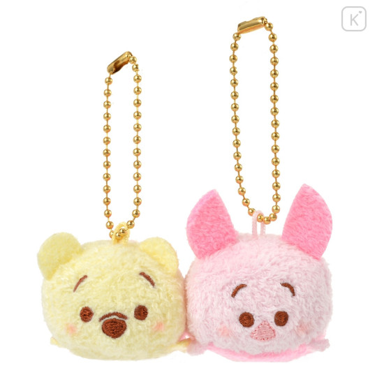 Japan Disney Store Tsum Tsum Plush Keychain - Pooh & Piglet : Valentine 2024 - 1