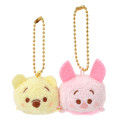Japan Disney Store Tsum Tsum Plush Keychain - Pooh & Piglet : Valentine 2024 - 1