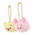 Japan Disney Store Tsum Tsum Plush Keychain - Pooh & Piglet : Valentine 2024 - 2