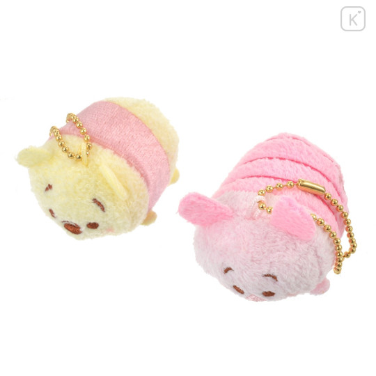 Japan Disney Store Tsum Tsum Plush Keychain - Pooh & Piglet : Valentine 2024 - 5
