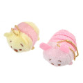 Japan Disney Store Tsum Tsum Plush Keychain - Pooh & Piglet : Valentine 2024 - 5