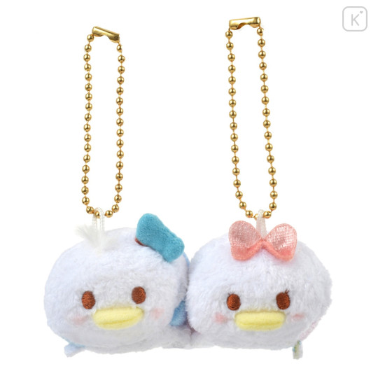 Japan Disney Store Tsum Tsum Plush Keychain - Donald & Daisy : Valentine 2024 - 1