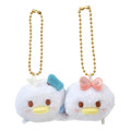 Japan Disney Store Tsum Tsum Plush Keychain - Donald & Daisy : Valentine 2024 - 1