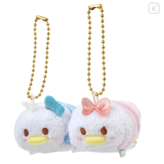 Japan Disney Store Tsum Tsum Plush Keychain - Donald & Daisy : Valentine 2024 - 2
