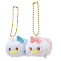 Japan Disney Store Tsum Tsum Plush Keychain - Donald & Daisy : Valentine 2024 - 2