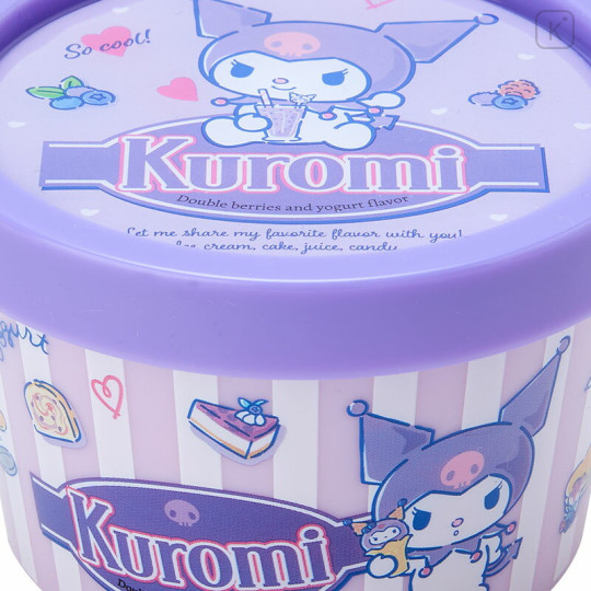 Japan Sanrio Cup Ice Cream Accessory Case - Kuromi - 3