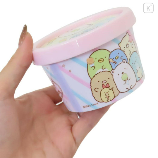 Japan San-X Cup Ice Cream Accessory Case - Sumikko Gurashi / Pink - 2