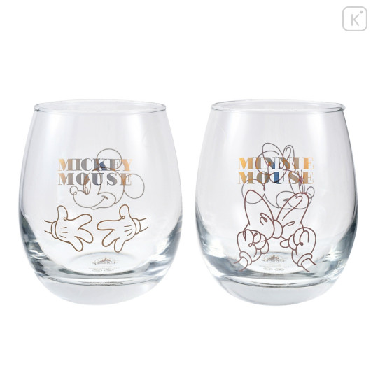 Japan Disney Store Glass Set - Mickey & Minnie - 1