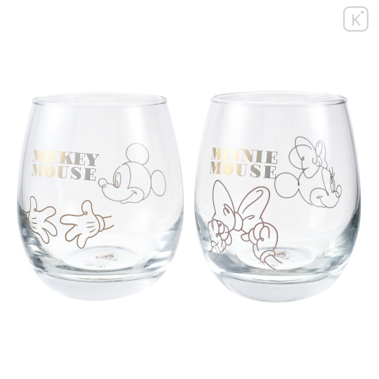 Japan Disney Store Glass Set - Mickey & Minnie - 2