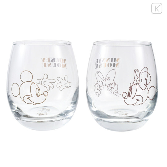 Japan Disney Store Glasses Pair Set - Mickey & Minnie - 4