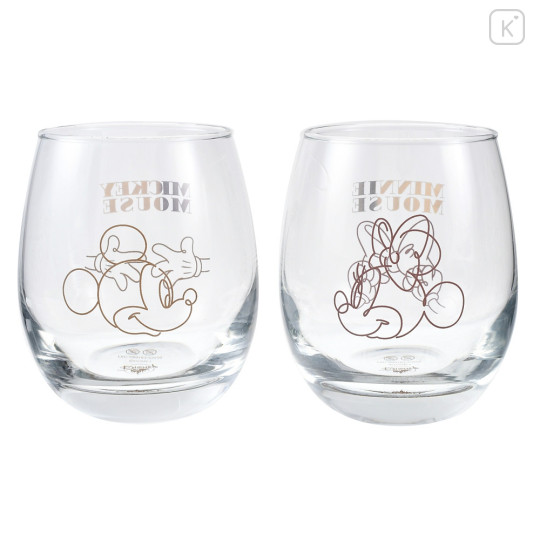 Japan Disney Store Glass Set - Mickey & Minnie - 5