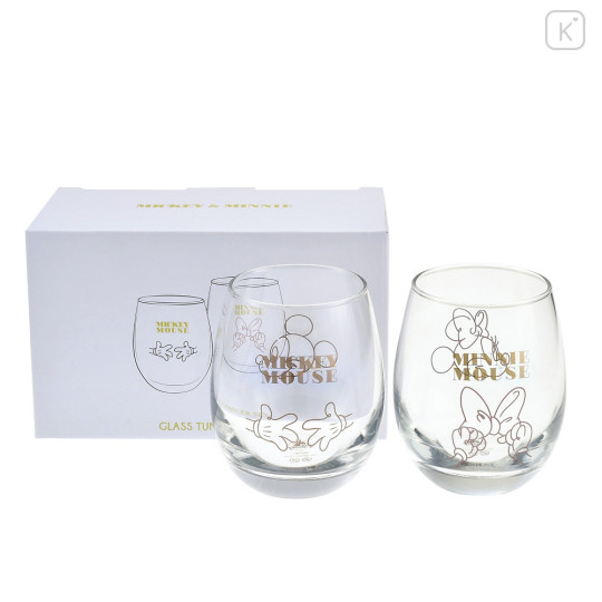Japan Disney Store Glass Set - Mickey & Minnie - 6