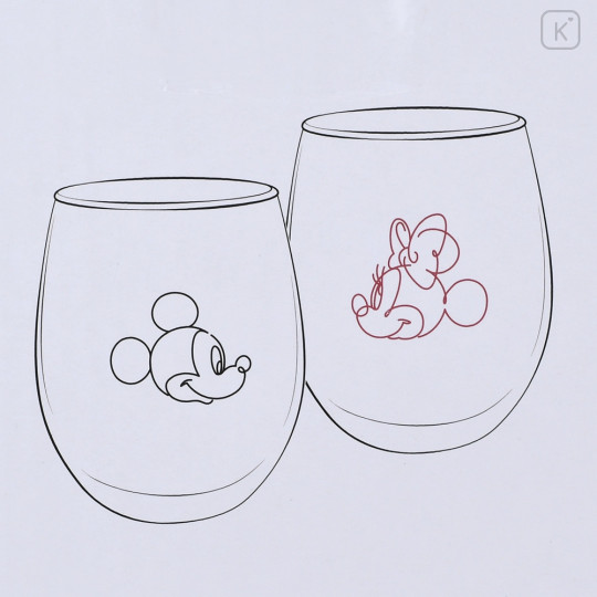 Japan Disney Store Glasses Pair Set - Mickey & Minnie - 8