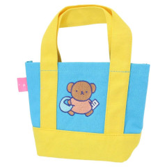 Japan Miffy Embroidery Mini Tote Bag - Blue & Yellow