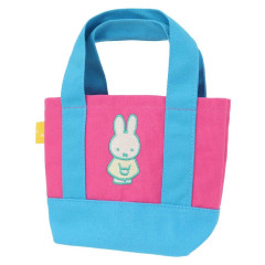 Japan Miffy Embroidery Mini Tote Bag - Blue & Pink