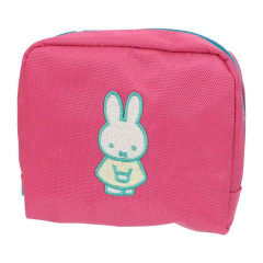 Japan Miffy Embroidery Pouch - Blue & Pink