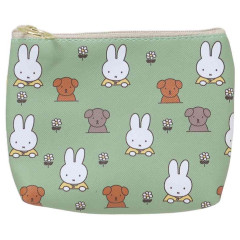 Japan Miffy Flat Pouch & Tissue Case - Yellow & Green