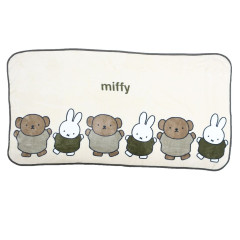 Japan Miffy Long Blanket - Boris Bear / Beige White