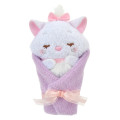 Japan Disney Store Fluffy Plush Keychain - Marie Cat / Baby Swaddles Okurumi - 1