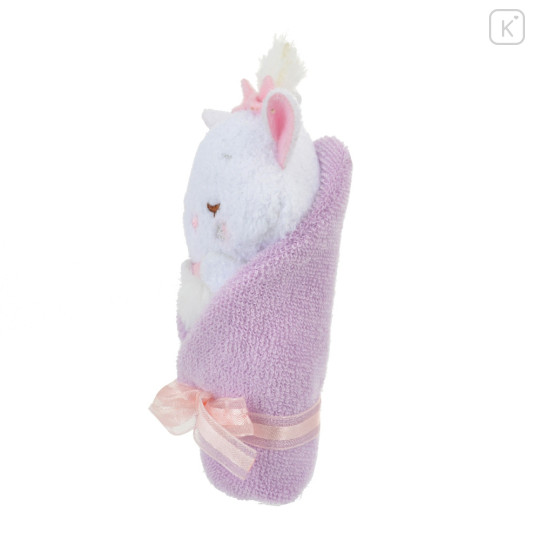 Japan Disney Store Fluffy Plush Keychain - Marie Cat / Baby Swaddles Okurumi - 2