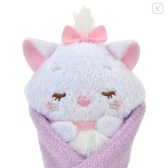 Japan Disney Store Fluffy Plush Keychain - Marie Cat / Baby Swaddles Okurumi - 7