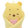 Japan Disney Store Fluffy Plush Keychain - Pooh : Baby Swaddles Okurumi - 7