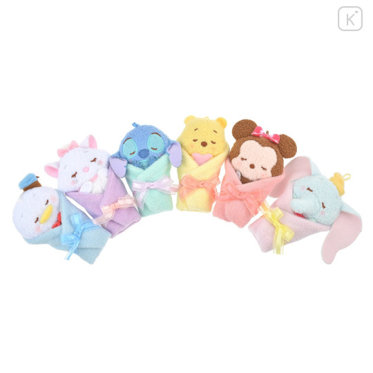 Japan Disney Store Fluffy Plush Keychain - Pooh : Baby Swaddles Okurumi - 8