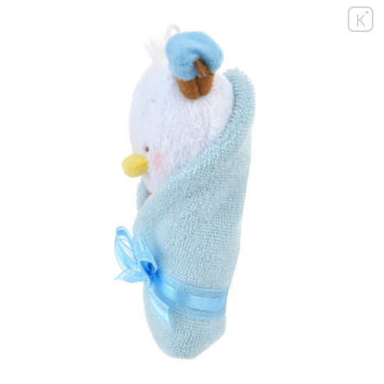 Japan Disney Store Fluffy Plush Keychain - Donald Duck : Baby Swaddles Okurumi - 2