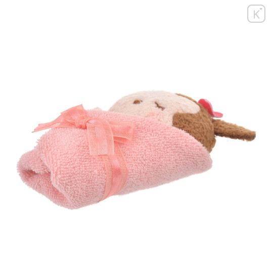 Japan Disney Store Fluffy Plush Keychain - Minnie Mouse / Baby Swaddles Okurumi - 5