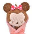 Japan Disney Store Fluffy Plush Keychain - Minnie Mouse / Baby Swaddles Okurumi - 7