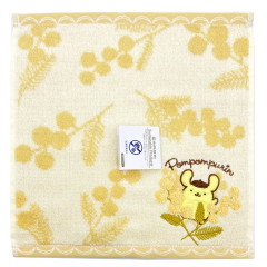 Japan Sanrio Embroidered Towel Handkerchief - Pompompurin / Bloom