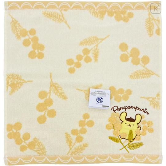 Japan Sanrio Embroidered Wash Towel - Pompompurin / Bloom - 1