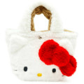 Japan Sanrio Fluffy Mini Hand Bag - Hello Kitty & Bear - 1