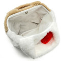 Japan Sanrio Fluffy Mini Hand Bag - Hello Kitty & Bear - 3
