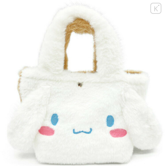 Japan Sanrio Fluffy Mini Hand Bag - Cinnamoroll - 1