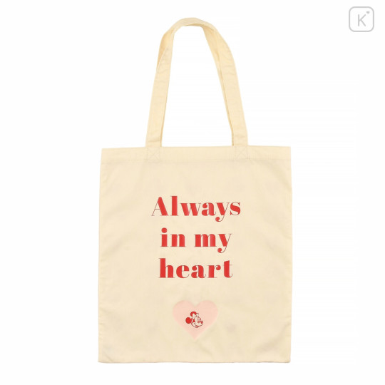 Japan Disney Store Tote Bag - Minnie Mouse / In My Heart - 2